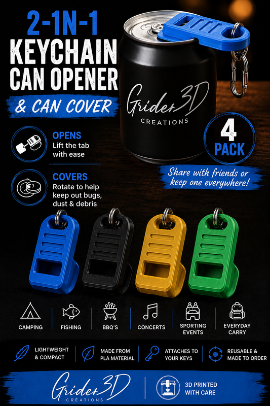 2-in-1 Can Opener & Can Cover Set (4-Pack) – Fits Standard & Slim Cans