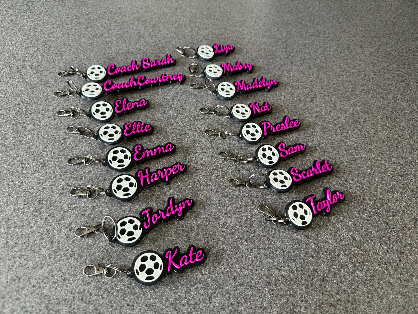 Custom 3D Soccer Bag Tag | Personalized Sports Name Tag (Larger Size)