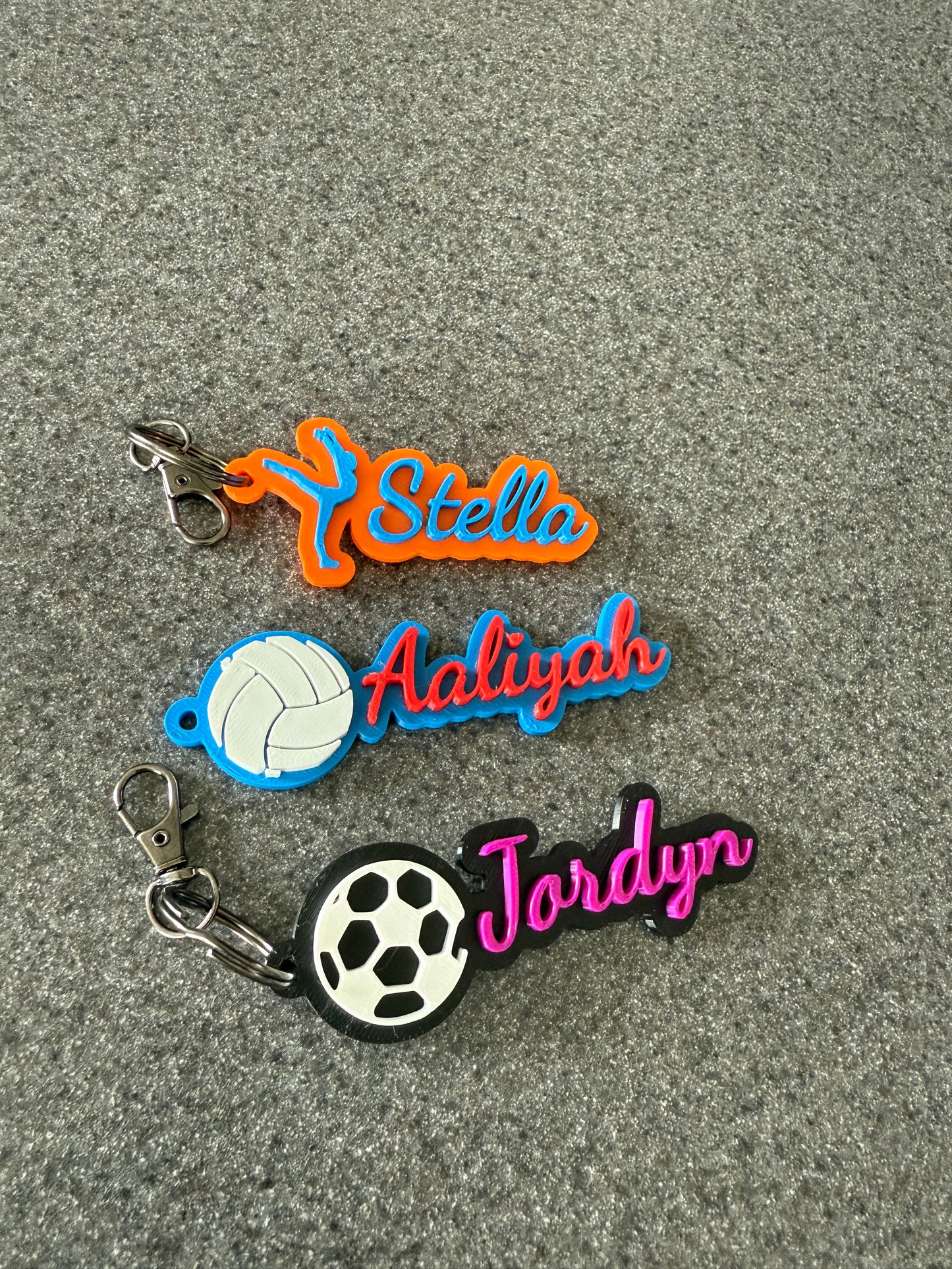 Custom 3D Soccer Bag Tag | Personalized Sports Name Tag (Larger Size)