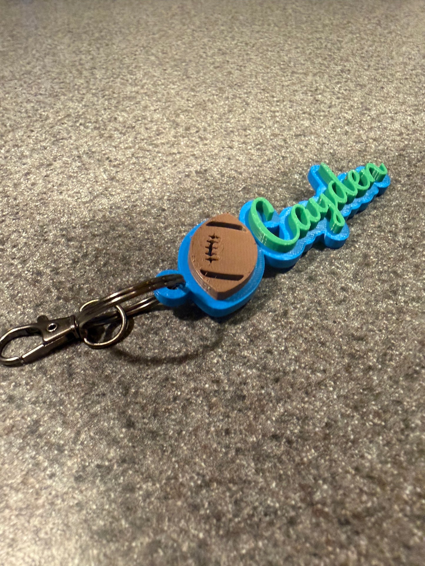 Custom 3D Football Keychain | Personalized Sports Name Tag