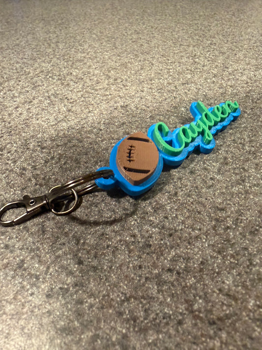 Custom 3D Football Bag Tag | Personalized Sports Name Tag (Larger Size)