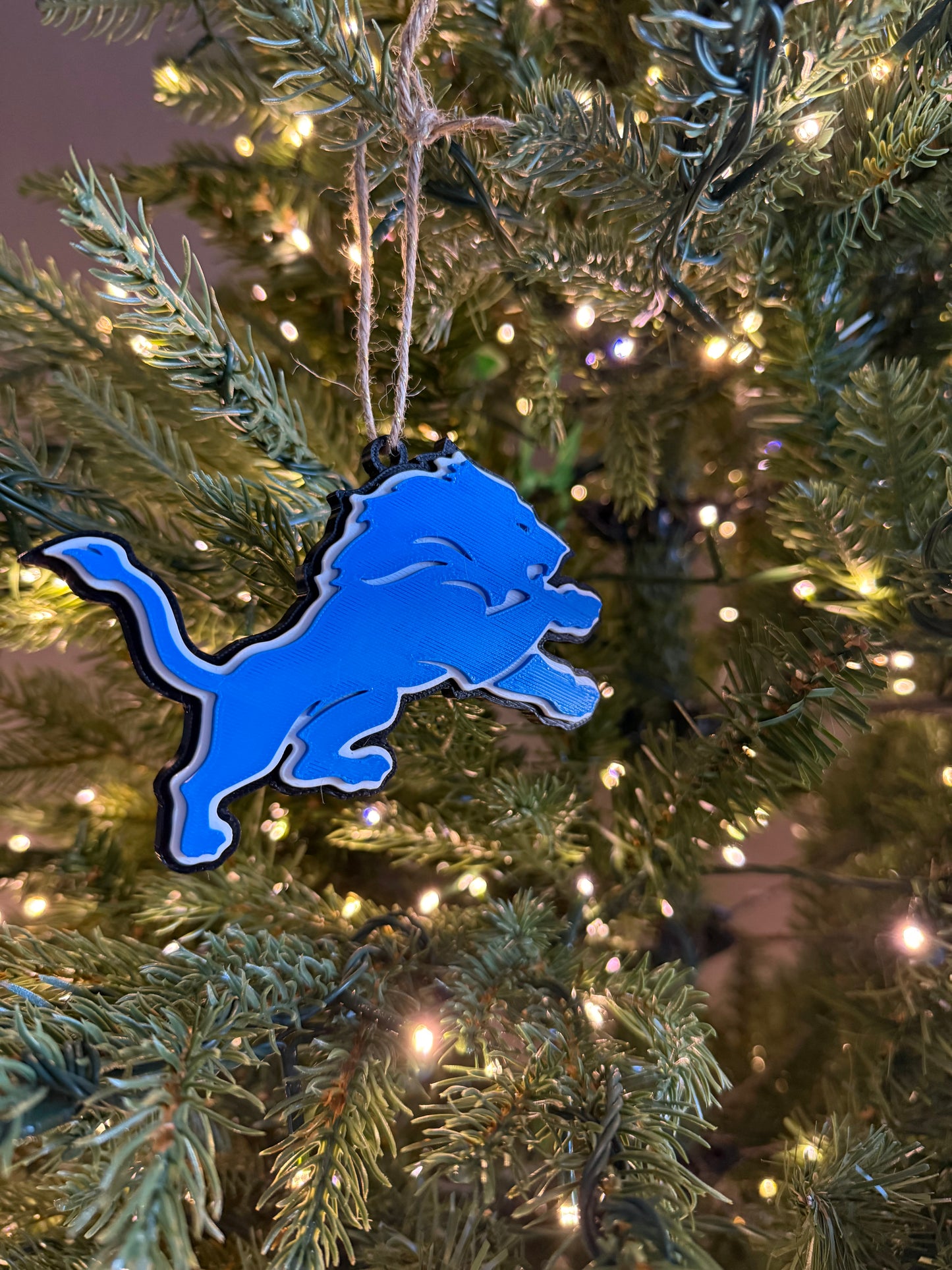 Detroit Lions 3D Printed Ornament / Rearview Mirror Accessory
