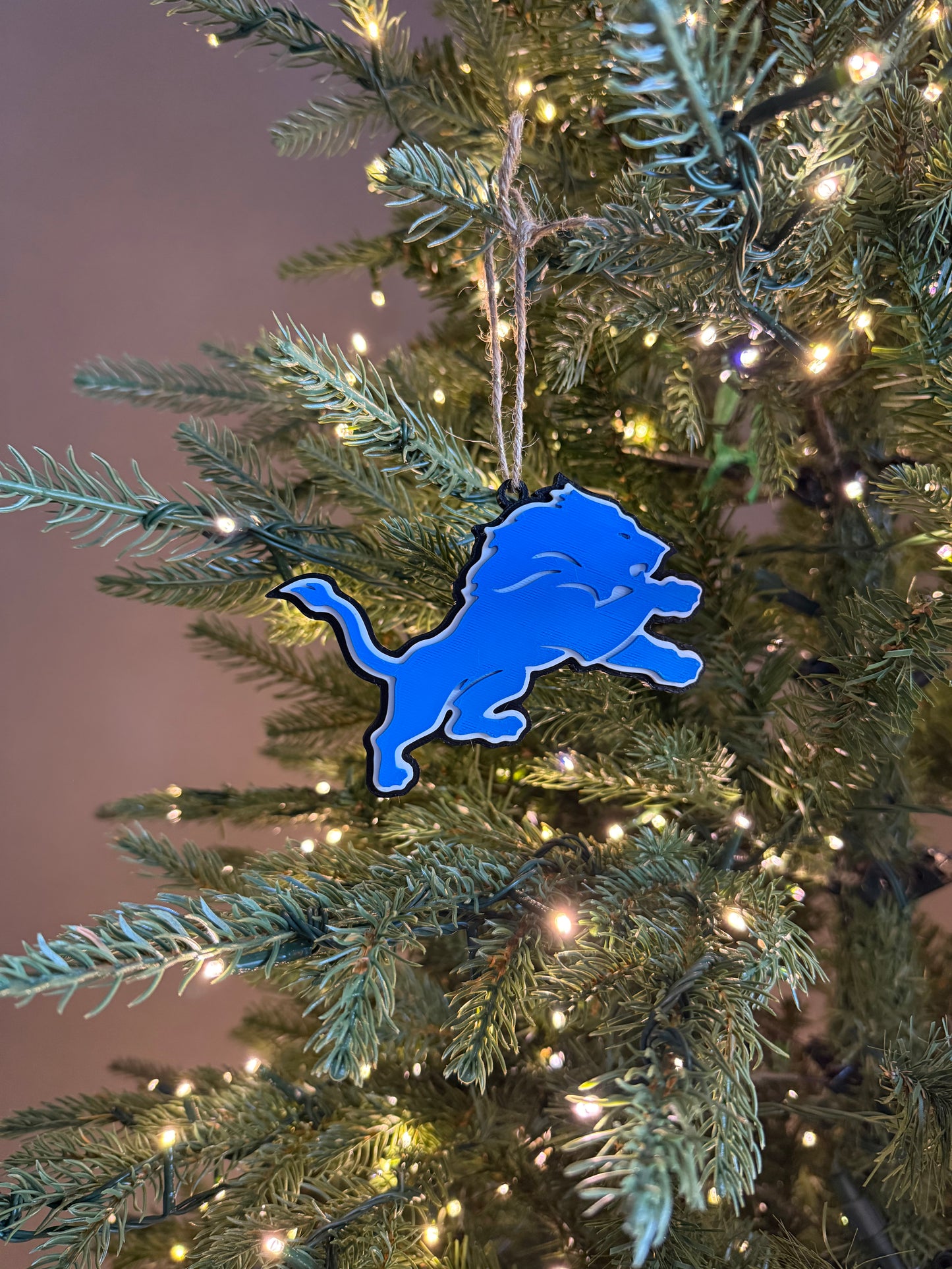 Detroit Lions 3D Printed Ornament / Rearview Mirror Accessory