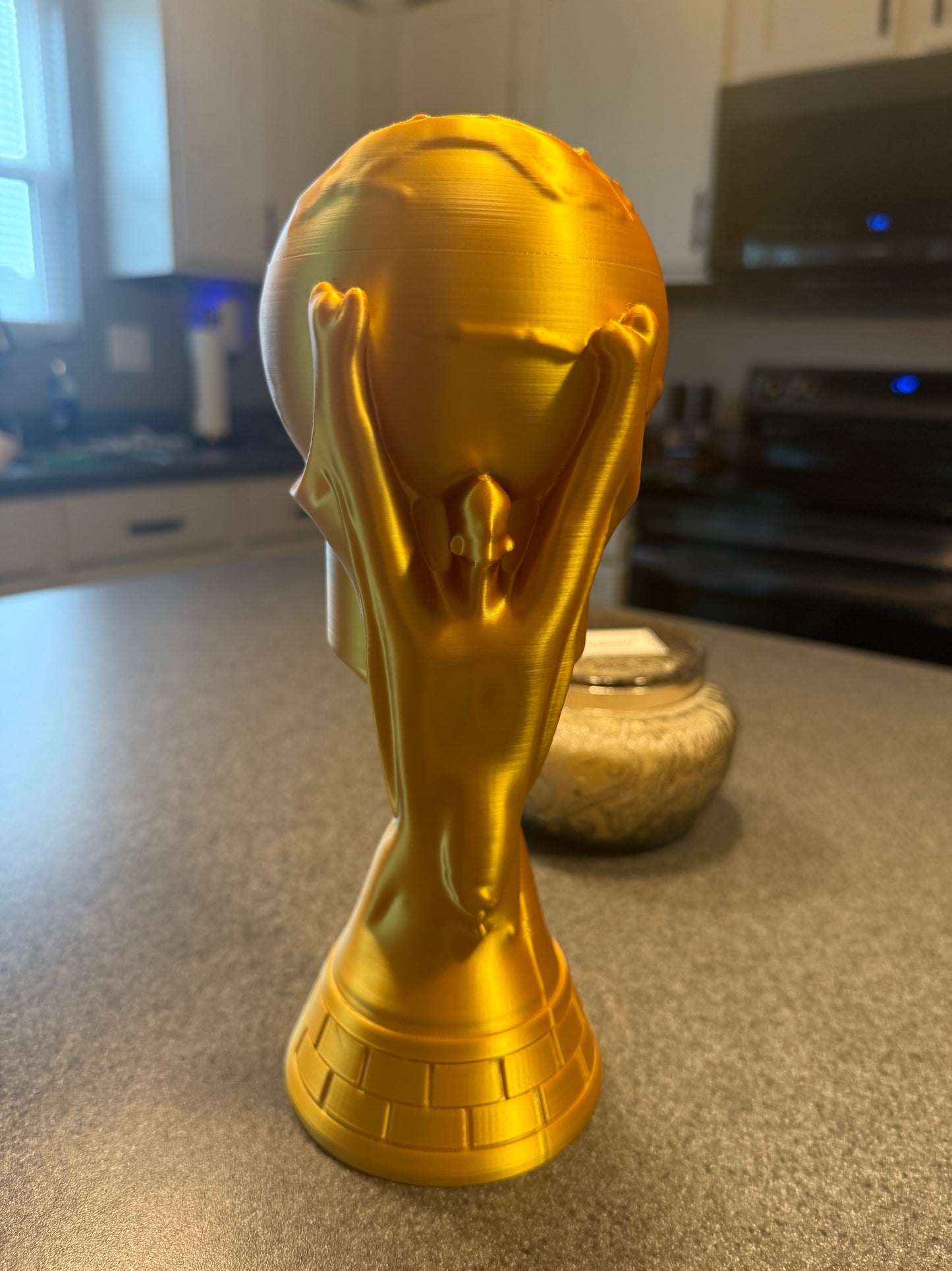 FIFA World Cup Trophy Can Coozie – Gold PLA | 3D Printed
