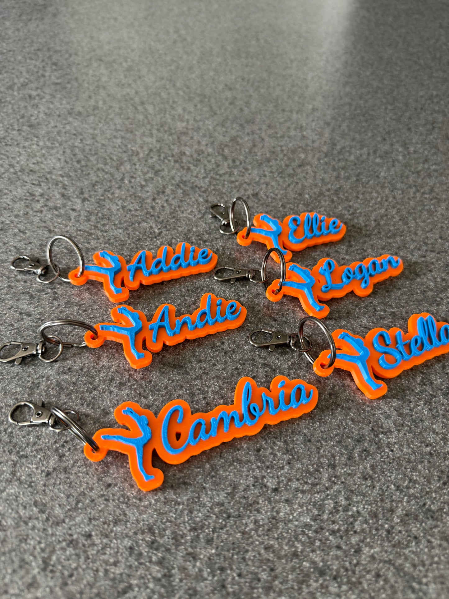 Custom 3D Gymnastics Keychain | Personalized Sports Name Tag
