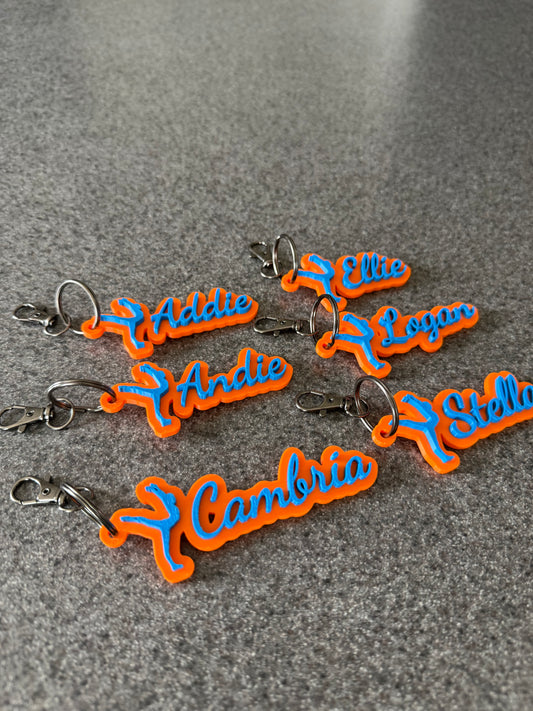 Custom 3D Gymnastics Bag Tag | Personalized Sports Name Tag (Larger Size)