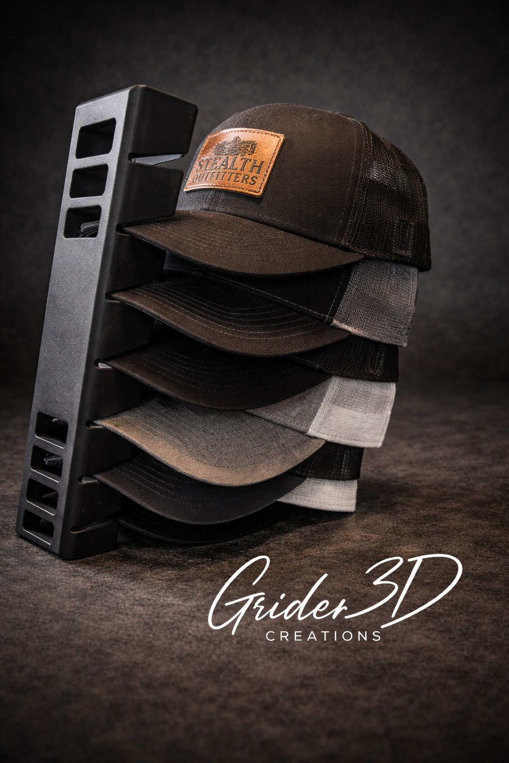 7-Hat Wall Holder | Minimal Wall-Mounted Hat Organizer