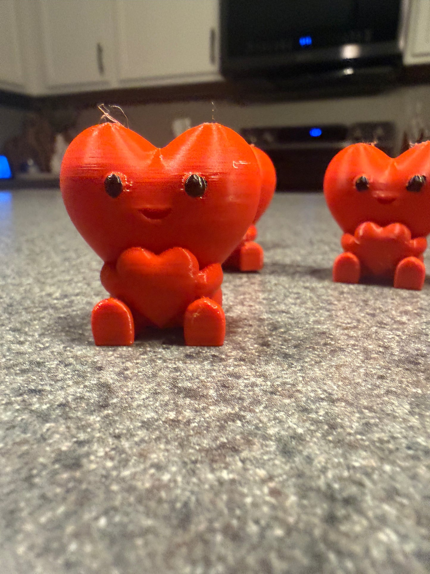 3D Printed Heart Figurines – 4 Pack