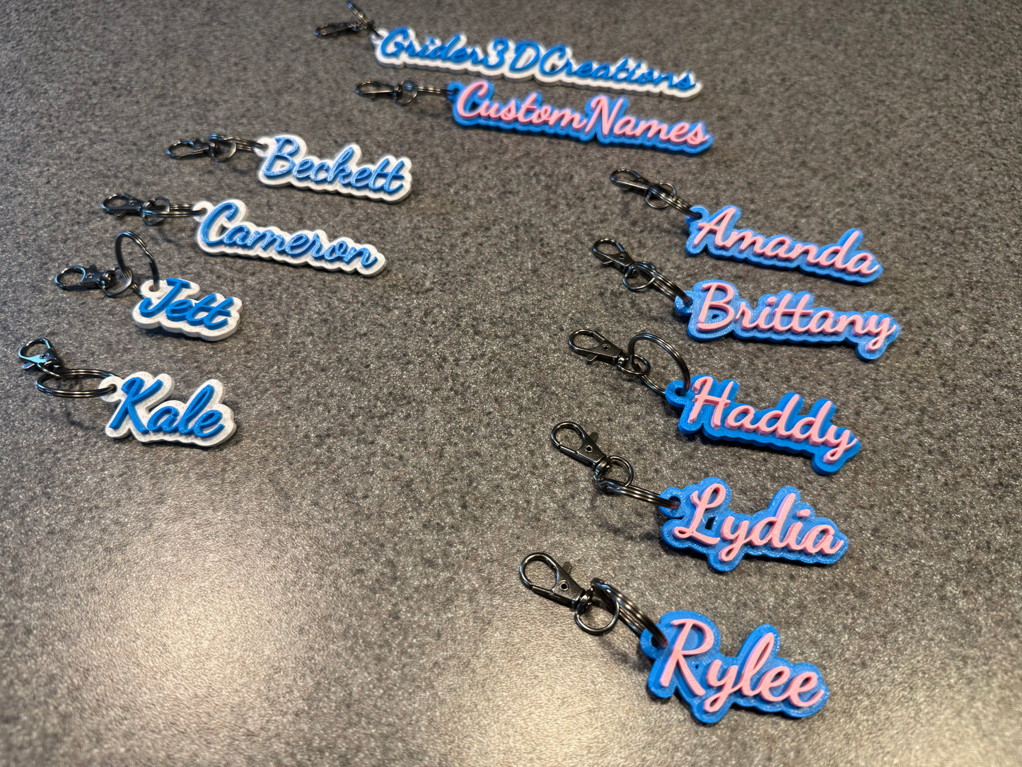 Custom 3D Name Keychain | Personalized Text Tag
