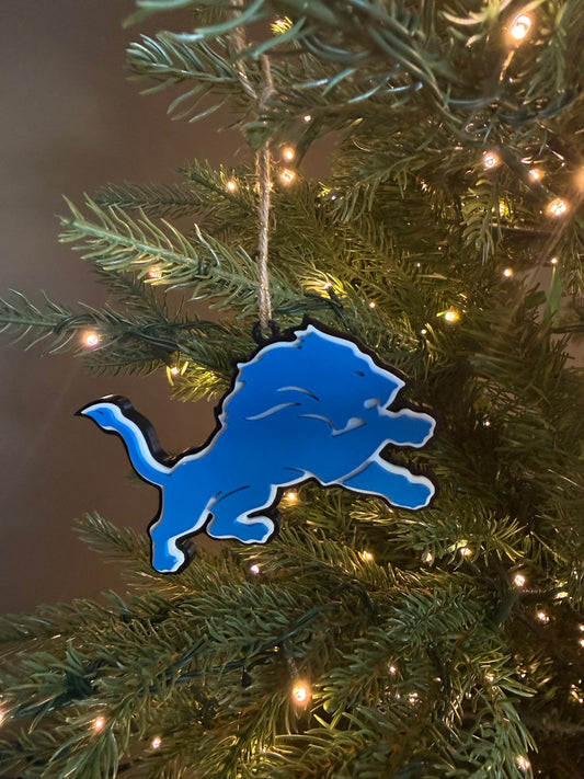 Detroit Lions 3D Printed Ornament / Rearview Mirror Accessory