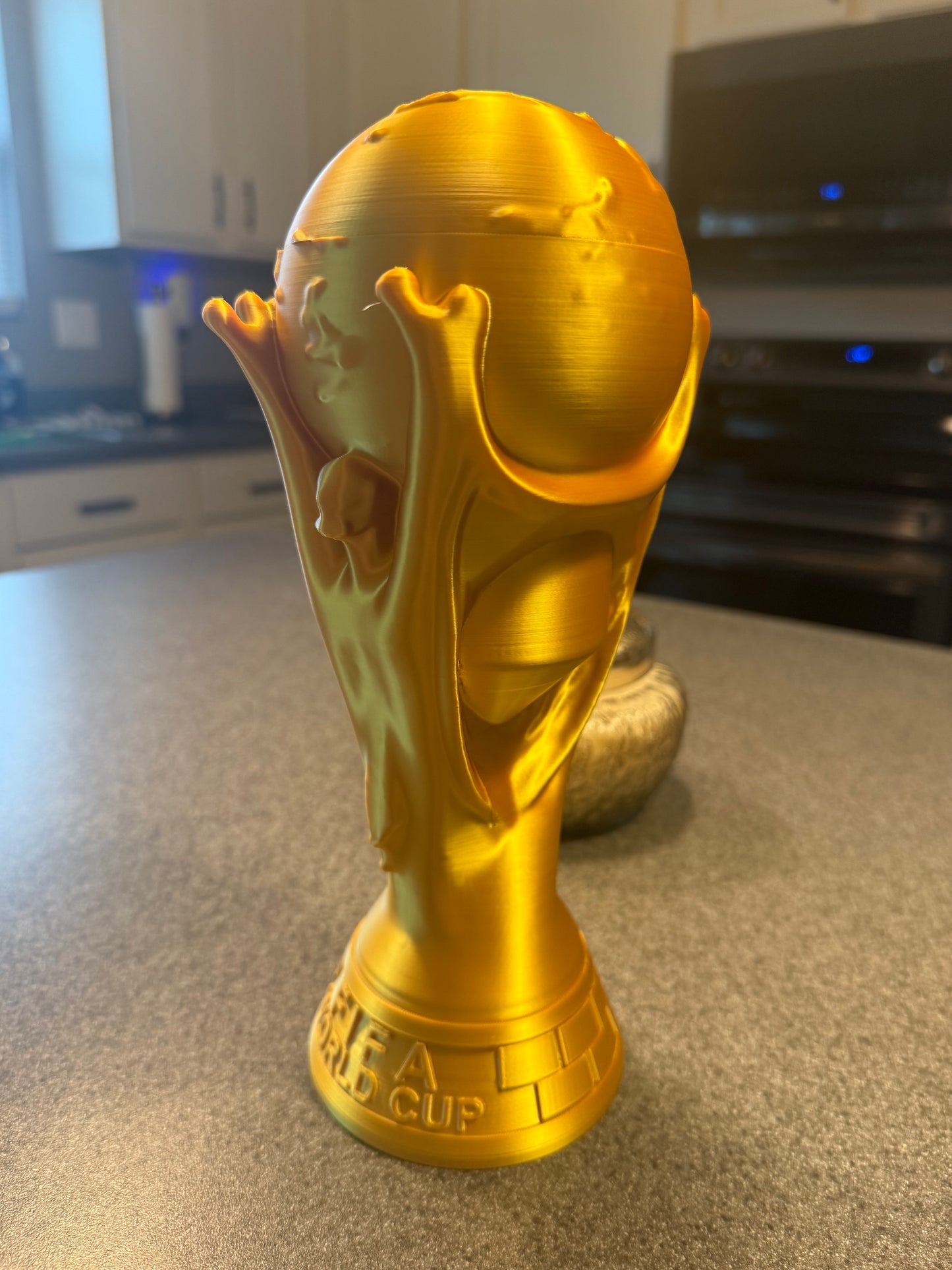 FIFA World Cup Trophy Can Coozie – Gold PLA | 3D Printed