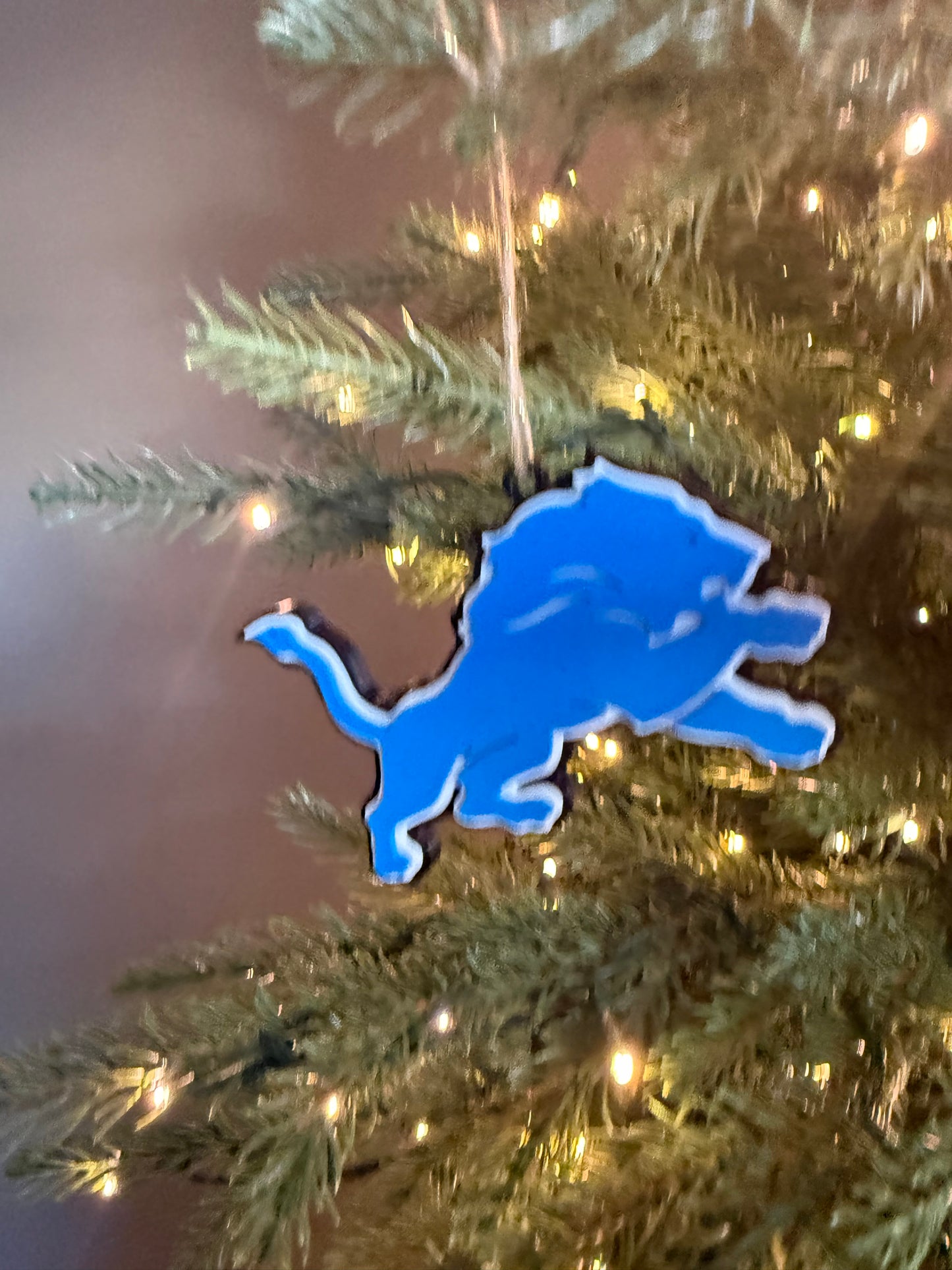 Detroit Lions 3D Printed Ornament / Rearview Mirror Accessory