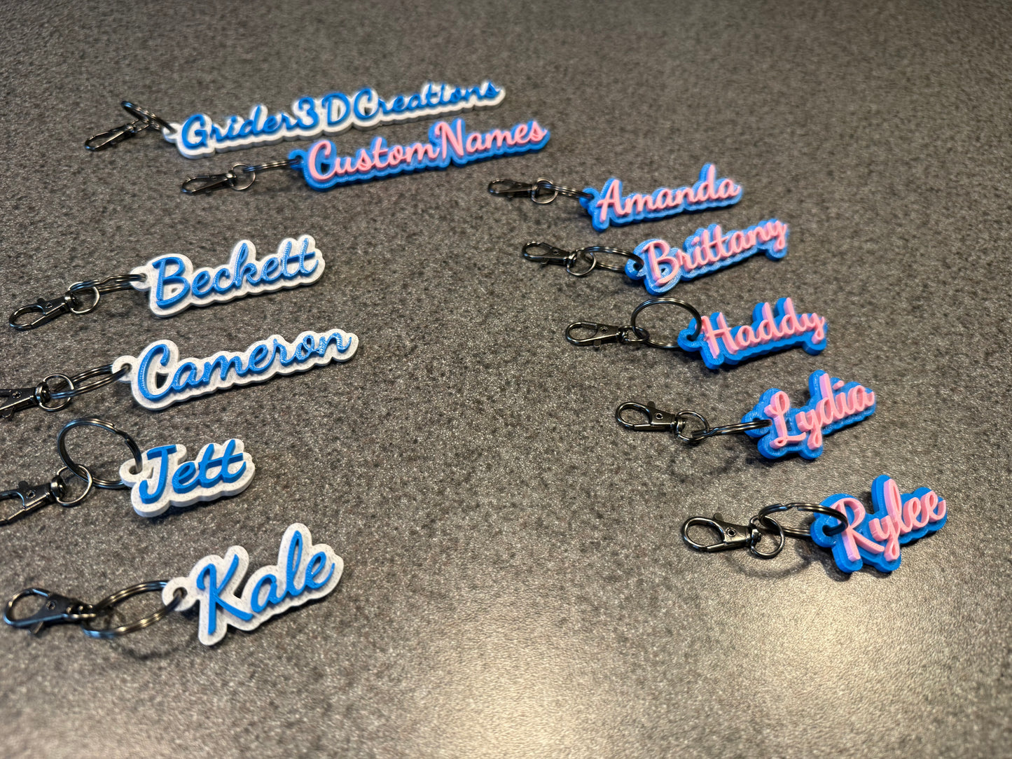 Custom 3D Name Keychain | Personalized Text Tag