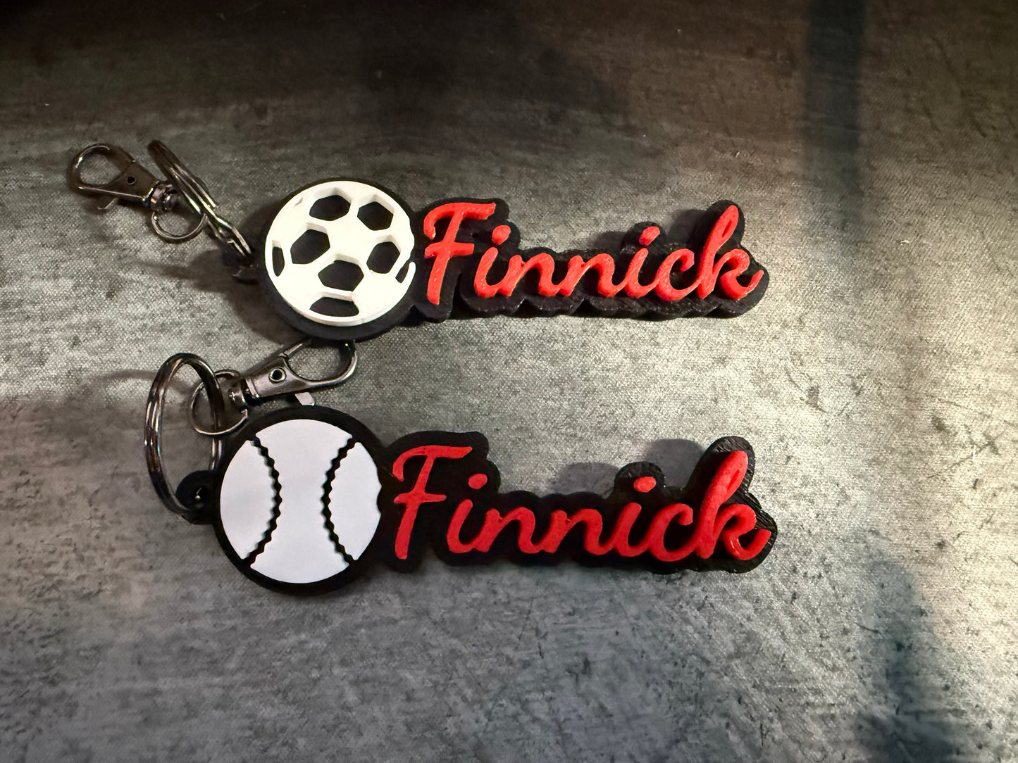 Custom 3D Baseball Keychain | Personalized Sports Name Tag
