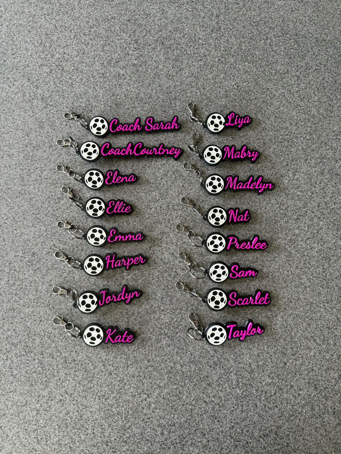 Custom 3D Soccer Bag Tag | Personalized Sports Name Tag (Larger Size)