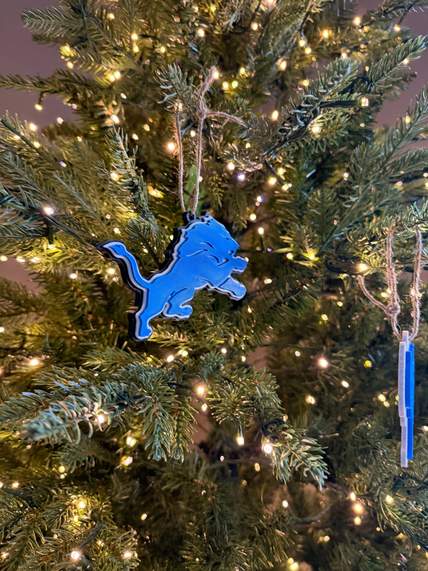 Detroit Lions 3D Printed Ornament / Rearview Mirror Accessory