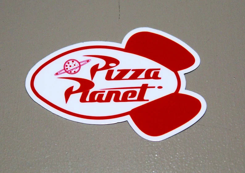 Pizza Planet Vinyl Sticker Sheet – 3 Pack (3” x 2” Each)