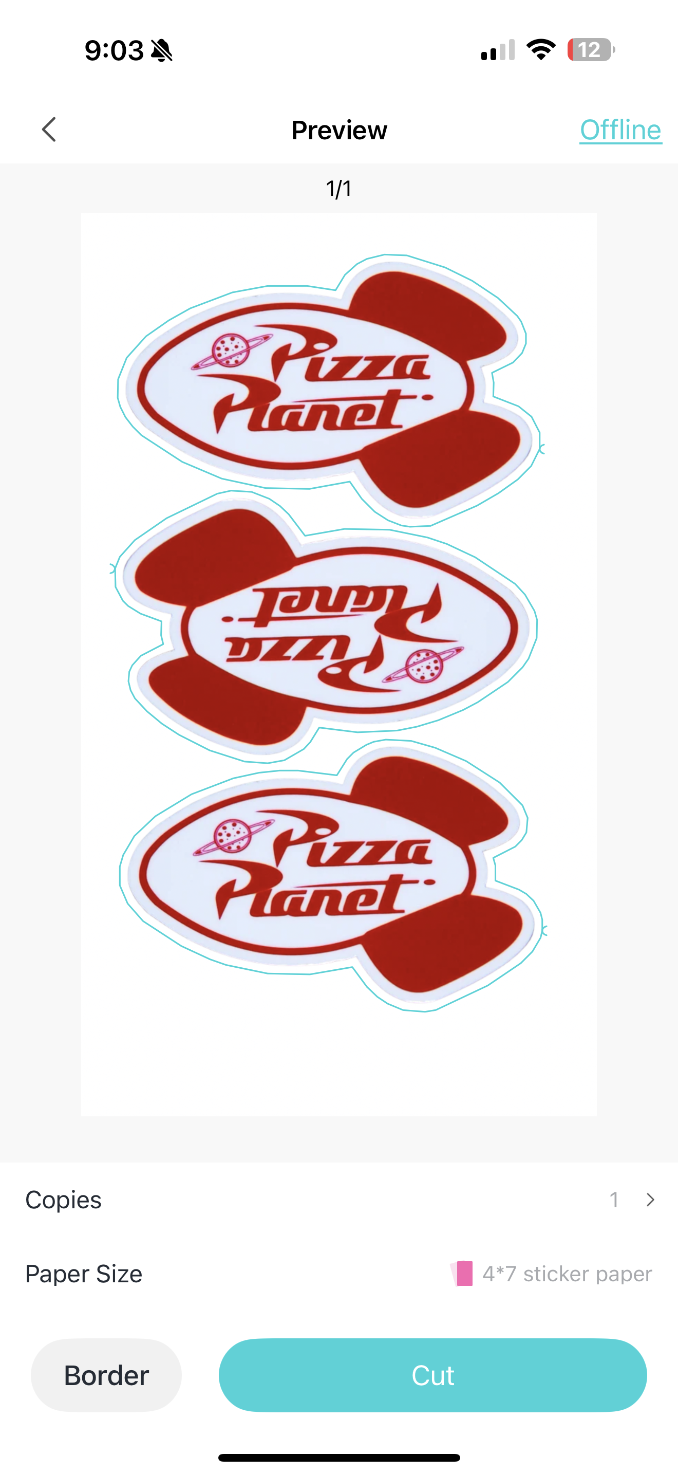 Pizza Planet Vinyl Sticker Sheet – 3 Pack (3” x 2” Each)
