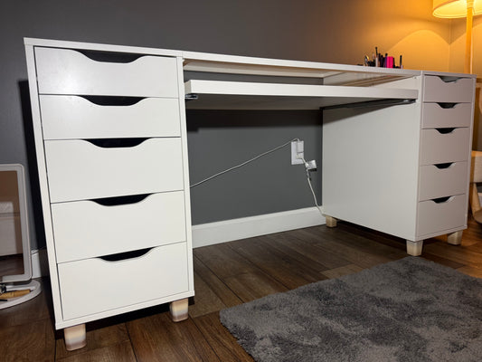 IKEA Alex Drawer Feet – 3D Printed Vanity Legs (Set of 4) – No Casters Needed