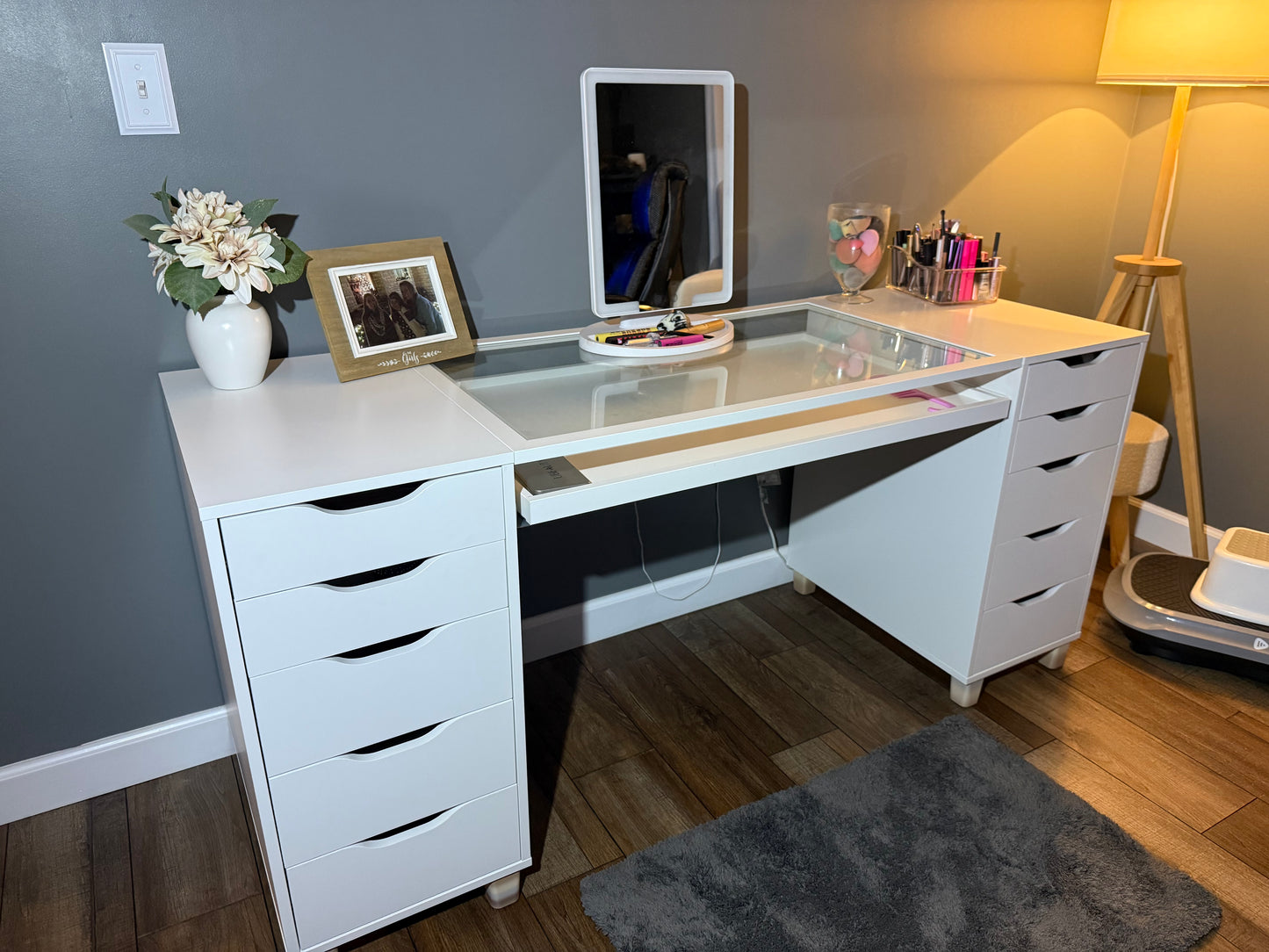 IKEA Alex Drawer Feet – 3D Printed Vanity Legs (Set of 4) – No Casters Needed