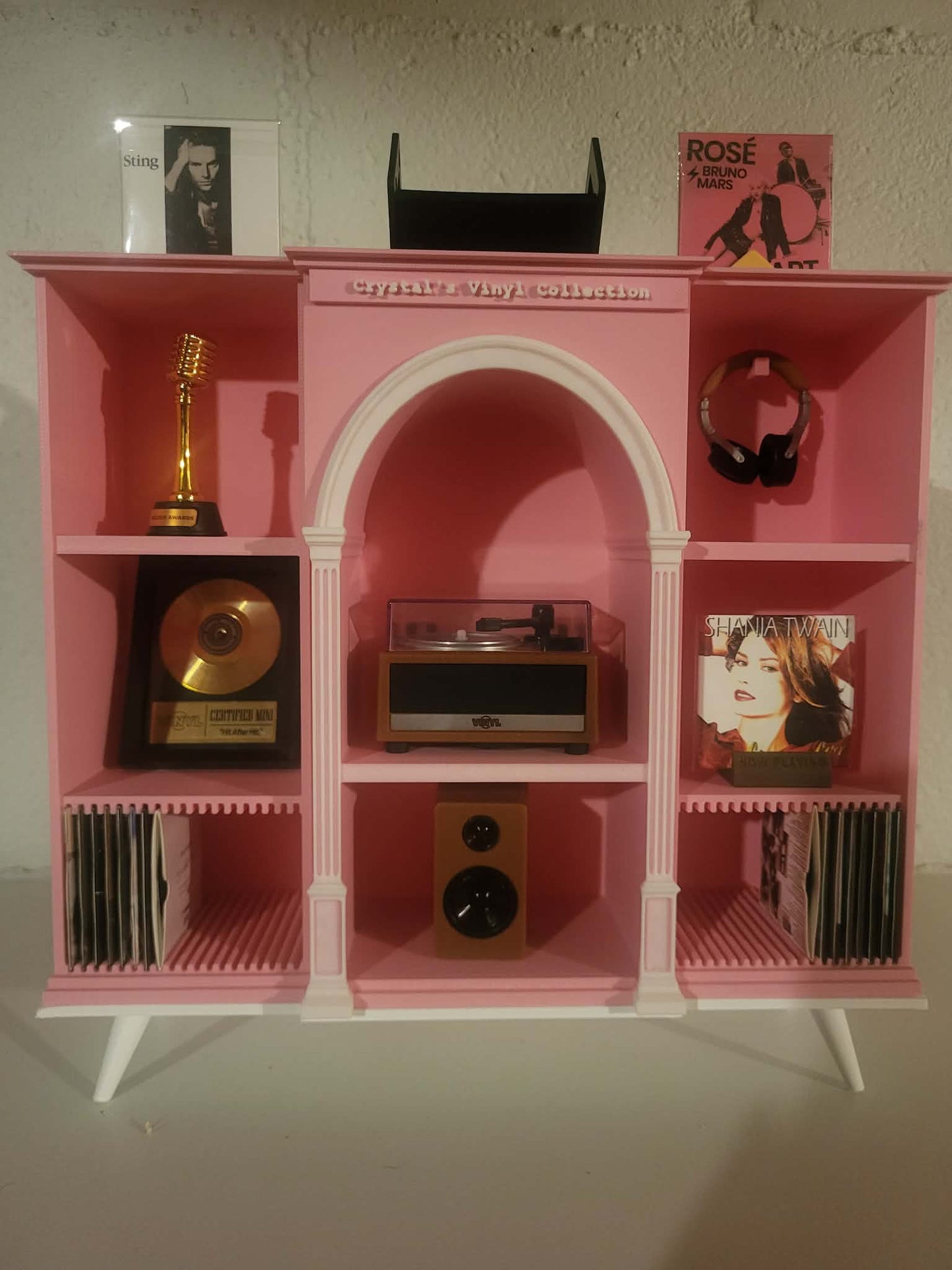 Mini Verse Record Player Display Shelf | 3D Printed Storage & Display Organizer