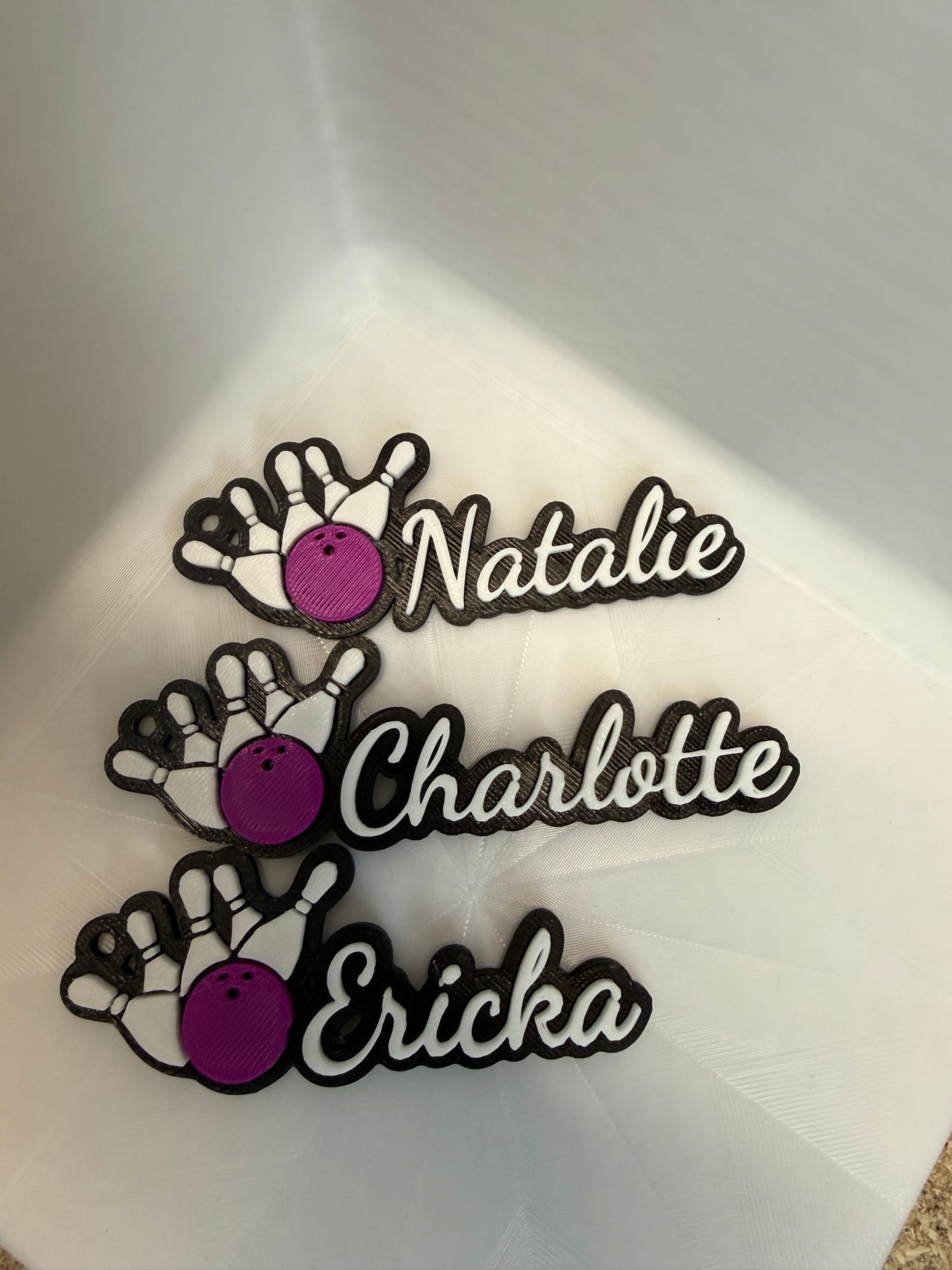 Custom Bowling Name Keychain – Personalized 3D Printed Keychain