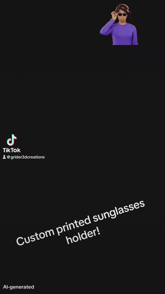 Custom 3D Printed Wall-Mount Sunglasses Holder
